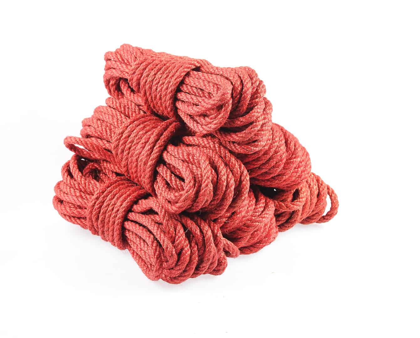 Romantic Red Cotton Bondage Rope  Knotty Desires Twisted Cotton Rope