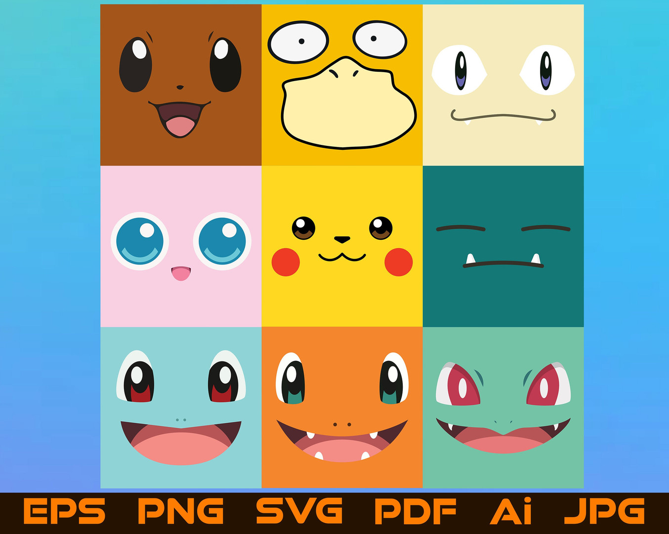 Pikachu SVG/PNG File Cut File Pokemonpikachu Profile Vinyl 