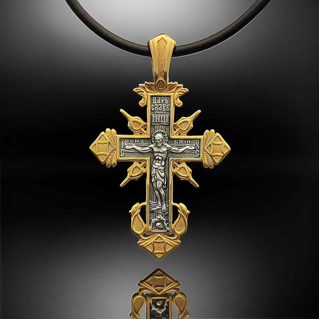 The 24K Gold Color Jesus Cross Pendant Necklace Women Men Cross Chain  Jewelry