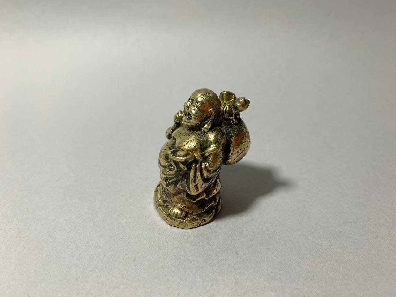 Handmade Figurine, Figurine Hotei, Bronze Hotei,