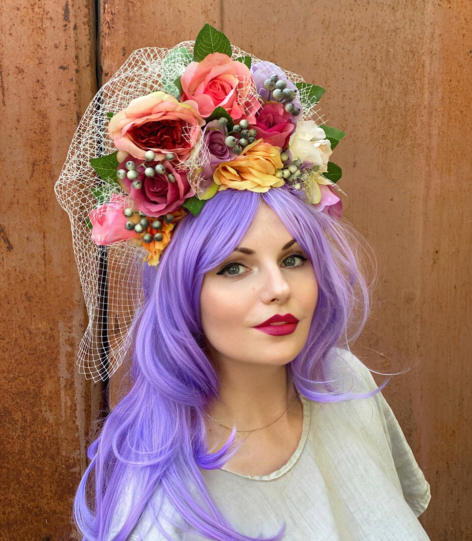 Bachelorette Party Veil With Headband. Bride Halo Crown. Bride 