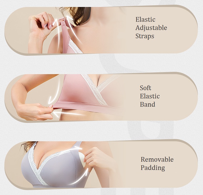 sensitive skin bra removable pads