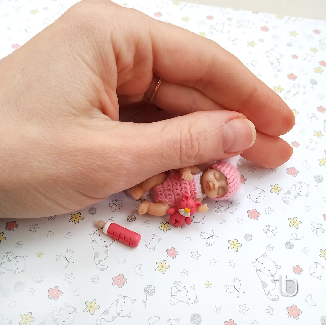 Miniature Reborn Baby Girl, Free Legs and Hands 1/12 Scale Dollhouse  Babies, Ooak Baby Accessories -  New Zealand