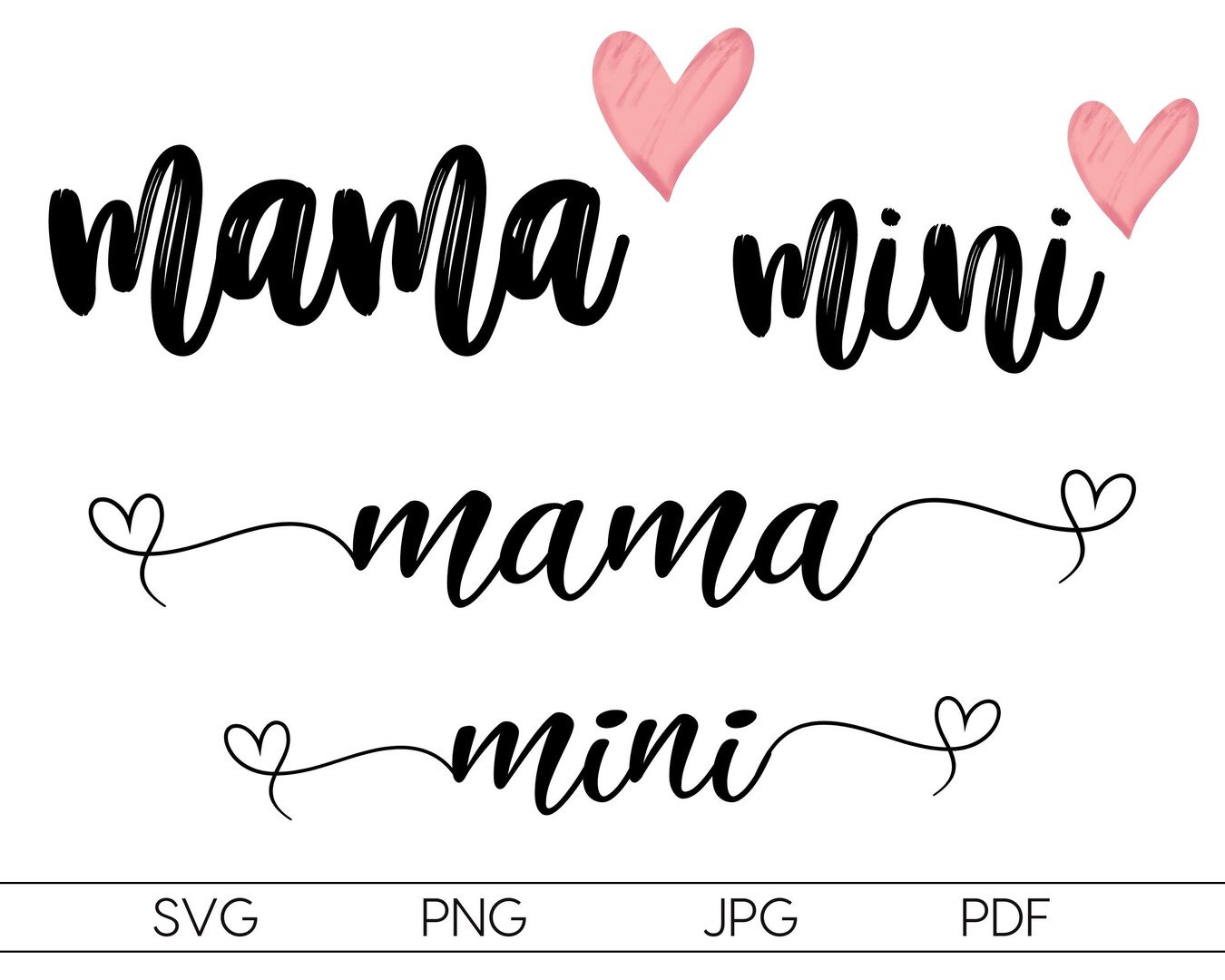Mama and Mini Svg Design, Matching Shirt Svg, Mom Shirt Svg,...