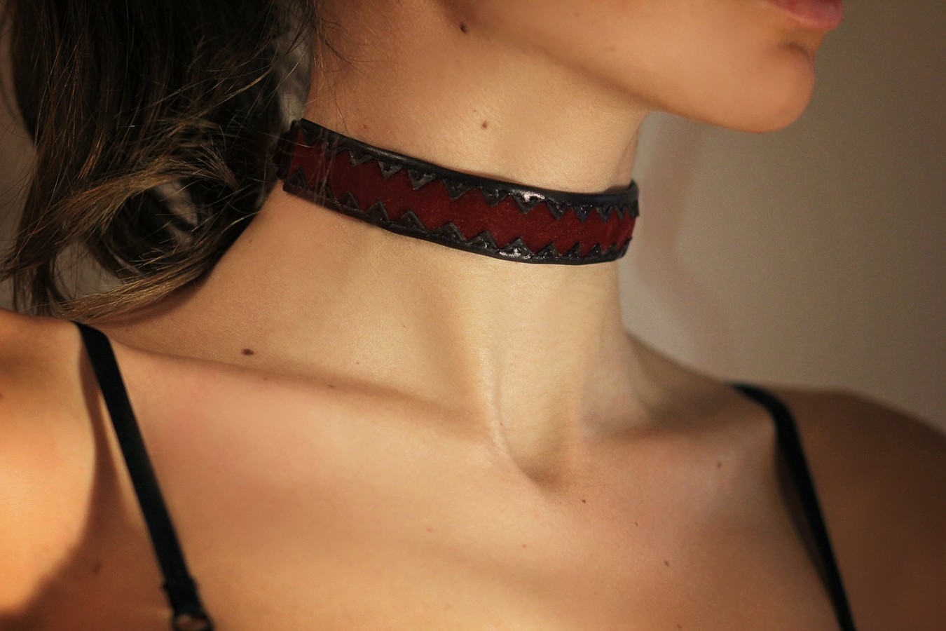 Slave Black Velvet Choker Necklace Jewellery Fetish Bondage Collar Sub 