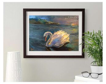 swan oil art