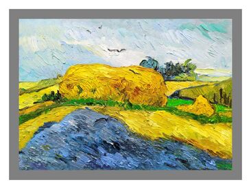 Van Gogh painting Haystacks