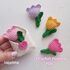 Love letter with tulip, Mini tulip crochet, Valentines day Envelope small gift handmade, Galentine favors, Mother day gift, tulip keychain crochet, envelope pattern, purse charm gift idea, Taylor Swift, Swiftie keychain, Miley flowers, wedding favors