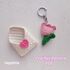 Love letter with tulip, Mini tulip crochet, Valentines day Envelope small gift handmade, Galentine favors, Mother day gift, tulip keychain crochet, envelope pattern, purse charm gift idea, Taylor Swift, Swiftie keychain, Miley flowers, wedding favors