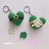 Heart lucky charms St Patricks day crochet pattern, St Patricks Day decor, amigurumi green heart, Leprechaun good luck keychain, mini clover ornament crochet pattern, St Patricks Day decor, good luck charm, Leprechaun keychain crochet, st patricks day crochet project, green holiday decor