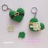 Heart lucky charms St Patricks day crochet pattern, St Patricks Day decor, amigurumi green heart, Leprechaun good luck keychain, mini clover ornament crochet pattern, St Patricks Day decor, good luck charm, Leprechaun keychain crochet, st patricks day crochet project, green holiday decor