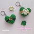 Heart lucky charms St Patricks day crochet pattern, St Patricks Day decor, amigurumi green heart, Leprechaun good luck keychain, mini clover ornament crochet pattern, St Patricks Day decor, good luck charm, Leprechaun keychain crochet, st patricks day crochet project, green holiday decor