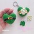 Heart lucky charms St Patricks day crochet pattern, St Patricks Day decor, amigurumi green heart, Leprechaun good luck keychain, mini clover ornament crochet pattern, St Patricks Day decor, good luck charm, Leprechaun keychain crochet, st patricks day crochet project, green holiday decor