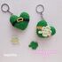 Heart lucky charms St Patricks day crochet pattern, St Patricks Day decor, amigurumi green heart, Leprechaun good luck keychain, mini clover ornament crochet pattern, St Patricks Day decor, good luck charm, Leprechaun keychain crochet, st patricks day crochet project, green holiday decor