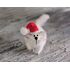 knitted cat doll in Santa Hat